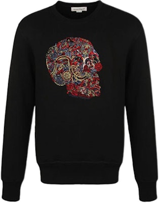 Alexander McQueen SS21 Skull Embroidered Pullover Sweatshirt Black 650434-QQZ69-0901 Buy Alexander McQueen SS21 Skull Embroidered Pullover Sweatshirt Black 650434-QQZ69-0901