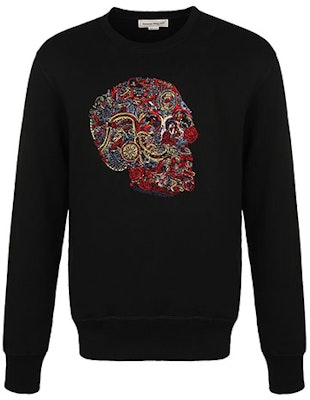 Alexander McQueen SS21 Skull Embroidered Pullover Sweatshirt Black 650434-QQZ69-0901 Order Alexander McQueen SS21 Skull Embroidered Pullover Sweatshirt Black 650434-QQZ69-0901