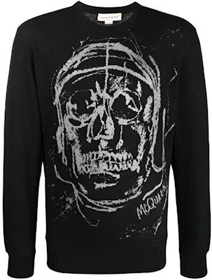 Alexander McQueen SS21 Baju Sweatshirt Cetakan Tengkorak Hitam 631386-QPX71-1065 Buy Alexander McQueen SS21 Baju Sweatshirt Cetakan Tengkorak Hitam 631386-QPX71-1065