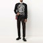 Lookbook Alexander McQueen SS21 Baju Sweatshirt Cetakan Tengkorak Hitam 631386-QPX71-1065