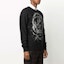 Shop Alexander McQueen SS21 Baju Sweatshirt Cetakan Tengkorak Hitam 631386-QPX71-1065