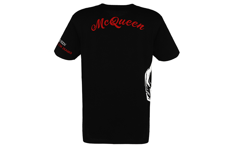 Lookbook 亞歷山大麥昆 SS21 骷髏頭黑色T恤 650423-QQZ65-0901