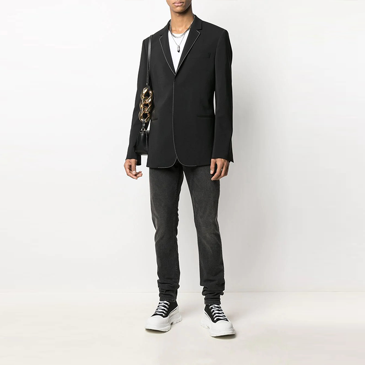 Lookbook Alexander McQueen SS21 修身直筒標誌牛仔褲 黑色 625681-QQY77-1001