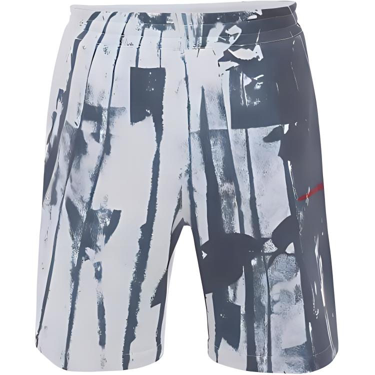 Alexander McQueen SS21 Trompe Drawstring Knit Shorts Navy Blue 650436QQZ700900