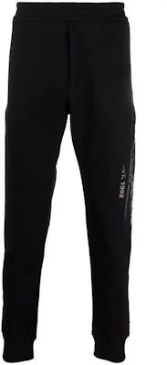 알렉산더 맥퀸 SS22 블랙 로고 프린트 밴딩 조거 팬츠 688714-QSZ81-0911 Buy 알렉산더 맥퀸 SS22 블랙 로고 프린트 밴딩 조거 팬츠 688714-QSZ81-0911