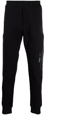 알렉산더 맥퀸 SS22 블랙 로고 프린트 밴딩 조거 팬츠 688714-QSZ81-0911 Order 알렉산더 맥퀸 SS22 블랙 로고 프린트 밴딩 조거 팬츠 688714-QSZ81-0911