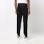 Shop 알렉산더 맥퀸 SS22 블랙 로고 프린트 밴딩 조거 팬츠 688714-QSZ81-0911
