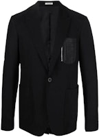 Alexander McQueen SS22 Black Long Sleeve Blazer with Zipper Pocket. 700415-QTS57-1001 Alexander McQueen SS22 Black Long Sleeve Blazer with Zipper Pocket. 700415-QTS57-1001