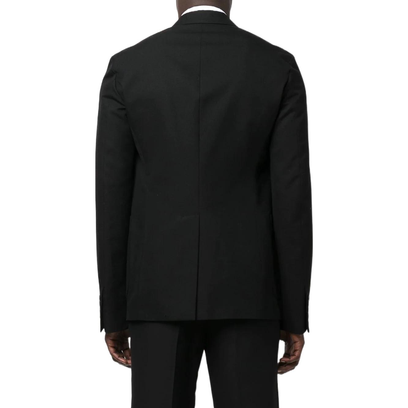 Purchase Alexander McQueen SS22 Blazer Lengan Panjang Hitam dengan Poket Zip. 700415-QTS57-1001