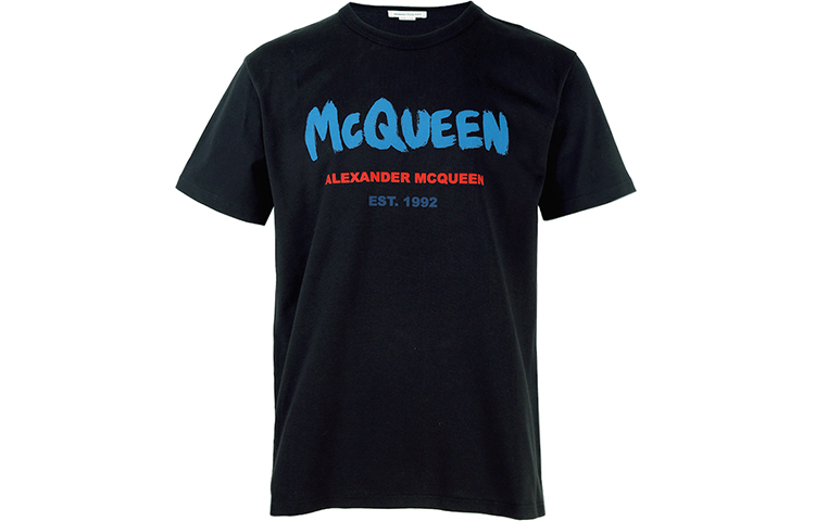 Alexander McQueen SS22  Black T-Shirt with Large Logo Print. 684504-QSZ52-0901 圖 2