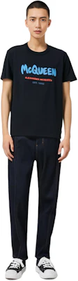 Alexander McQueen 2022黑色大Logo印花短袖T恤 684504-QSZ52-0901 Details for Alexander McQueen 2022黑色大Logo印花短袖T恤 684504-QSZ52-0901