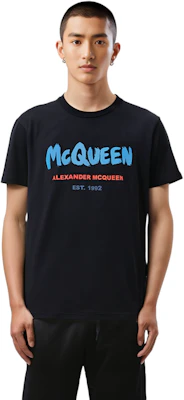Alexander McQueen 2022黑色大Logo印花短袖T恤 684504-QSZ52-0901 Sizing Alexander McQueen 2022黑色大Logo印花短袖T恤 684504-QSZ52-0901