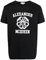 Order Alexander McQueen SS22 黑色短袖Logo印花T恤 682519-QSZ53-0901