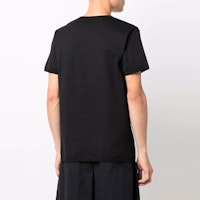Shop Alexander McQueen SS22 黑色短袖Logo印花T恤 682519-QSZ53-0901