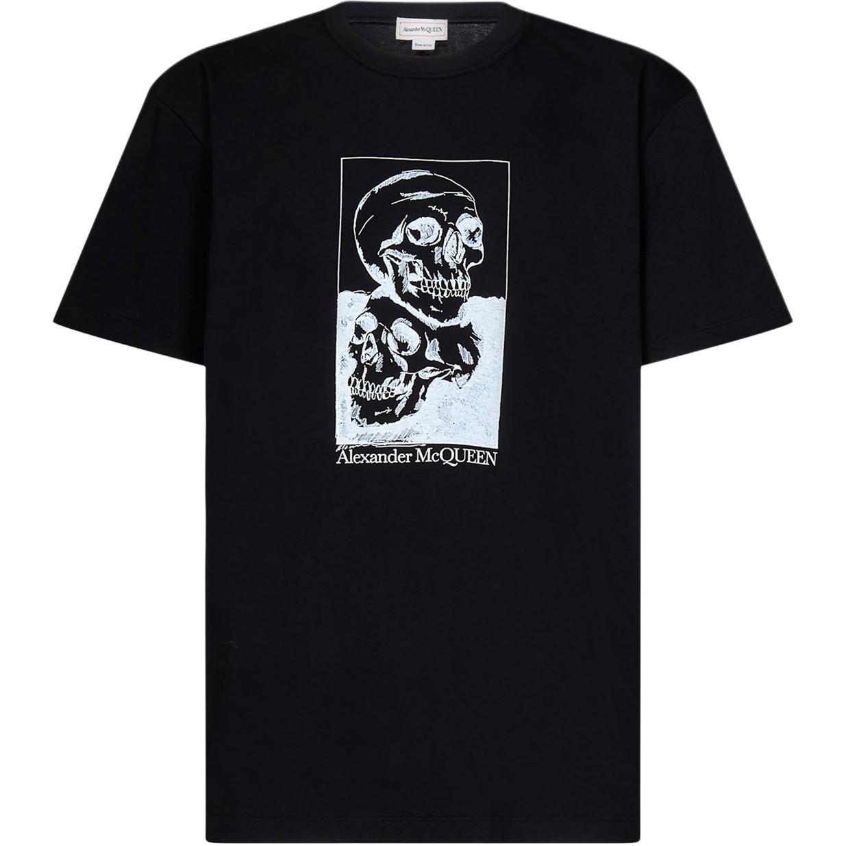 Alexander McQueen SS22  Skull Print Cotton Loose Fit T-Shirt 704987QTZ080901