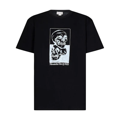 Alexander McQueen SS22 Skull Print Cotton Loose Fit T-Shirt 704987QTZ080901
