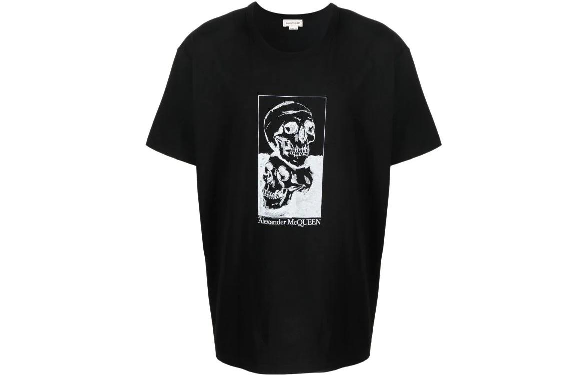 Alexander McQueen SS22  Skull Print Cotton Loose Fit T-Shirt 704987QTZ080901 圖 2