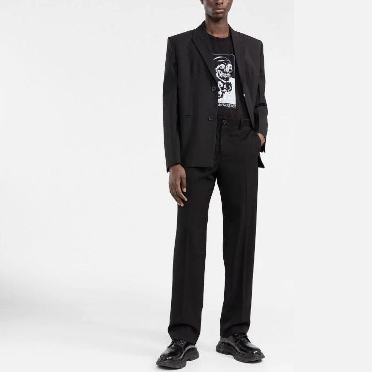 Alexander McQueen SS22  Skull Print Cotton Loose Fit T-Shirt 704987QTZ080901 圖 3