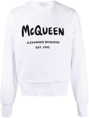 Alexander McQueen SS22 Baju Putih dengan Cetakan Logo Huruf. 701285-QTZ11-0900 Buy Alexander McQueen SS22 Baju Putih dengan Cetakan Logo Huruf. 701285-QTZ11-0900