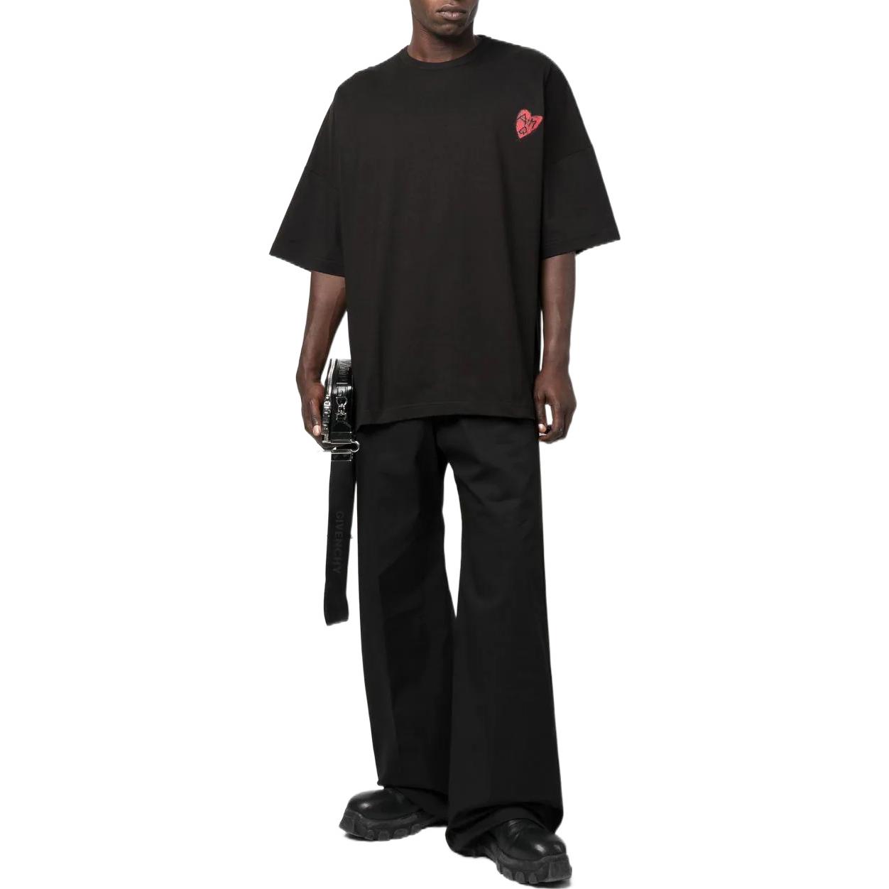 Alexander McQueen SS22 Black Heart Logo Print Crewneck T-Shirt 711070-QTZ42-0901 圖 3