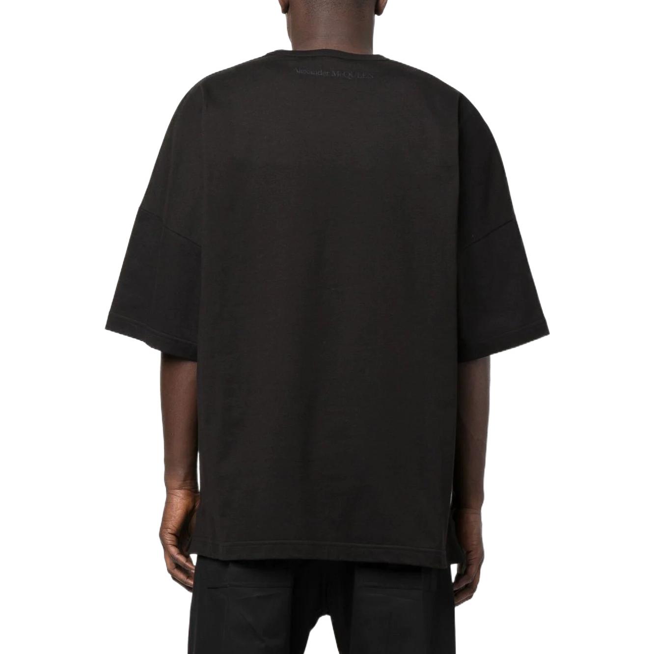 Alexander McQueen SS22 Black Heart Logo Print Crewneck T-Shirt 711070-QTZ42-0901 圖 4