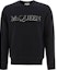 Buy Alexander McQueen SS22 Baju Longgar Hitam Logo Cetak Lengan Panjang. 688719-QSX96-1000