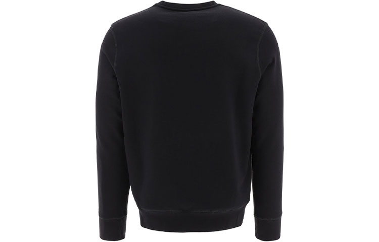 Lookbook Alexander McQueen SS22 Baju Longgar Hitam Logo Cetak Lengan Panjang. 688719-QSX96-1000