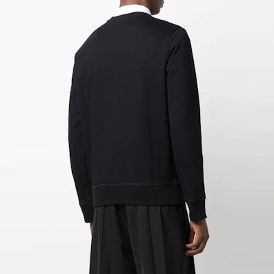 Alexander McQueen SS22 Baju Longgar Hitam Logo Cetak Lengan Panjang. 688719-QSX96-1000 Details for Alexander McQueen SS22 Baju Longgar Hitam Logo Cetak Lengan Panjang. 688719-QSX96-1000