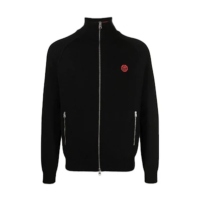 Alexander McQueen SS22 Black Solid Zip-Up Long Sleeve Sweatshirt Jacket 684311-Q1XDJ-1000