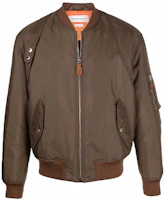 Alexander McQueen SS22 Brown Bomber Jacket with Zip Pocket Design 682928-QSR15-9844 Alexander McQueen SS22 Brown Bomber Jacket with Zip Pocket Design 682928-QSR15-9844
