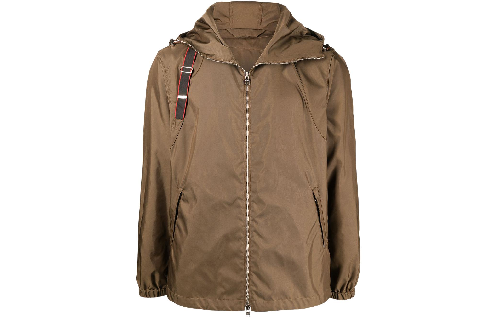 Alexander McQueen SS22 Brown Solid Color Zip-Up Hoodie Jacket 683160-QSR15-9844