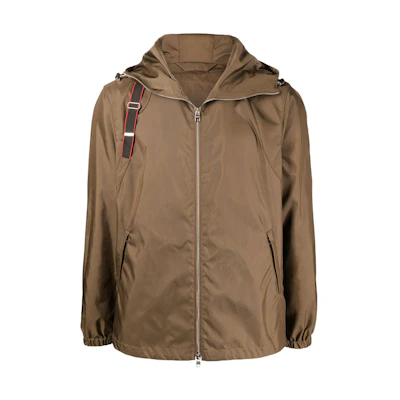 Alexander McQueen SS22 Brown Solid Color Zip-Up Hoodie Jacket 683160-QSR15-9844