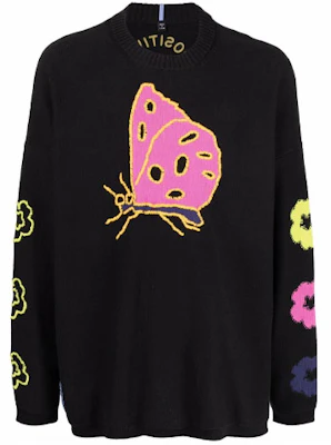 Alexander McQueen SS22 Butterfly Print Pullover Sweatshirt Black 667755-RSK01-1000 Buy Alexander McQueen SS22 Butterfly Print Pullover Sweatshirt Black 667755-RSK01-1000