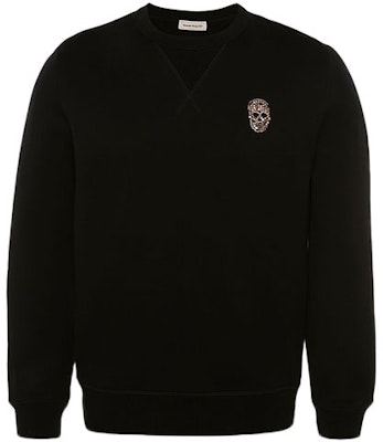 Alexander McQueen 水晶骷髏頭圓領長袖上衣 黑色 SS22 683182-QSX56-1010 Order Alexander McQueen 水晶骷髏頭圓領長袖上衣 黑色 SS22 683182-QSX56-1010