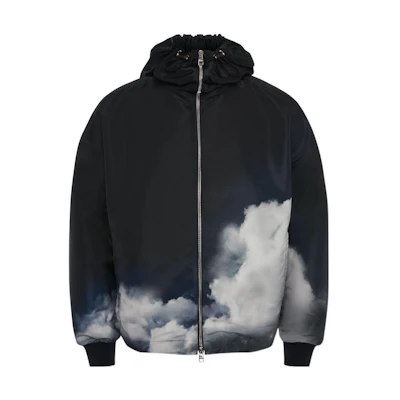 Alexander McQueen SS22 Gradient Cloud Print Zip Hoodie Jacket Black () 704771-QTR82-4015