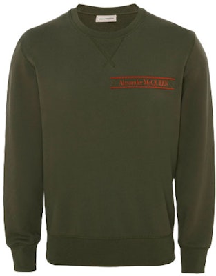 Alexander McQueen SS22 Crewneck Sweatshirt Logo Hijau Lengan Panjang 642663-QSX75-0904 Order Alexander McQueen SS22 Crewneck Sweatshirt Logo Hijau Lengan Panjang 642663-QSX75-0904