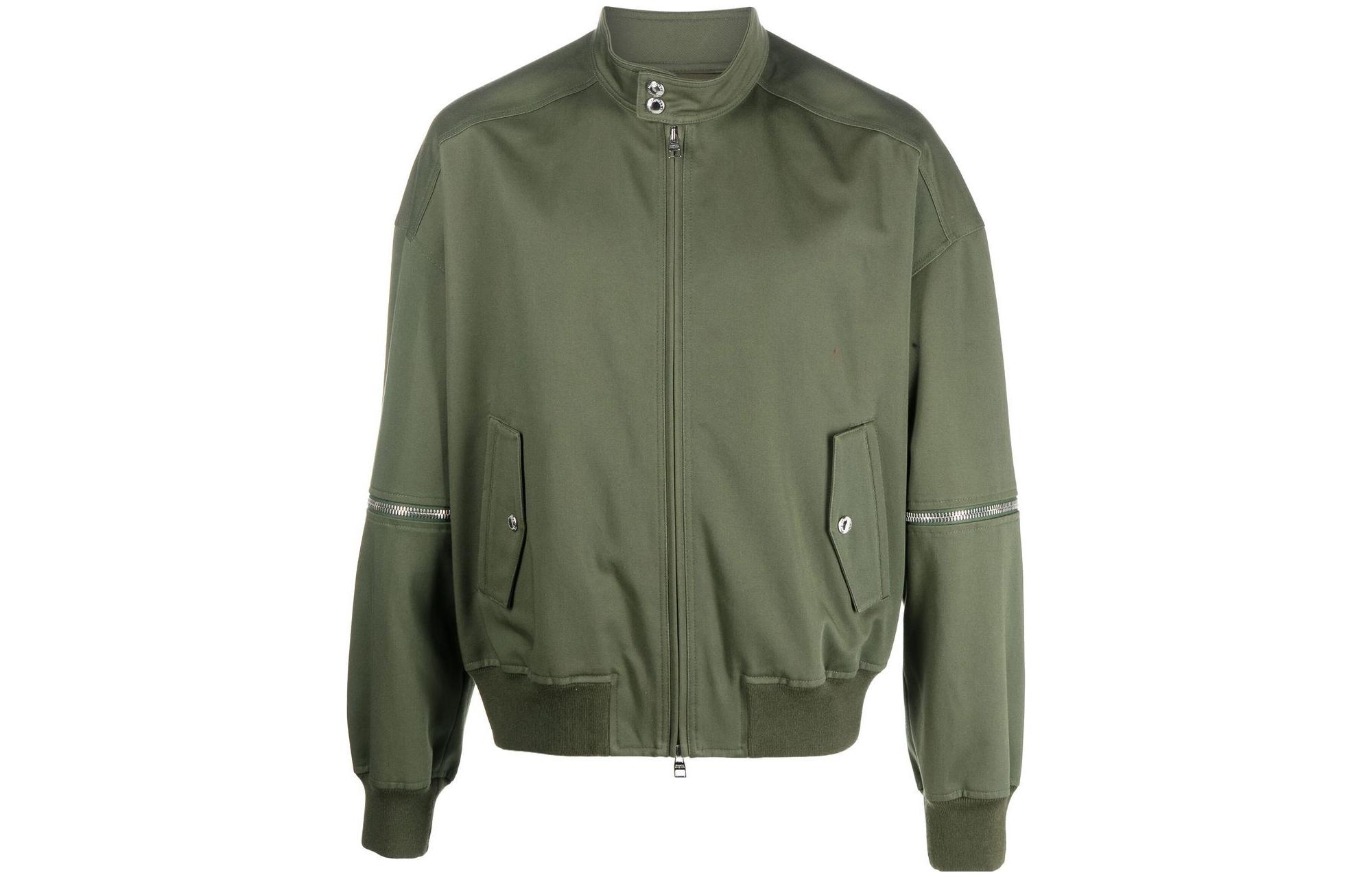 Alexander McQueen SS22 Green Pocket Zip-Up Jacket ( Long-Sleeve) 687699-QSS22-3380