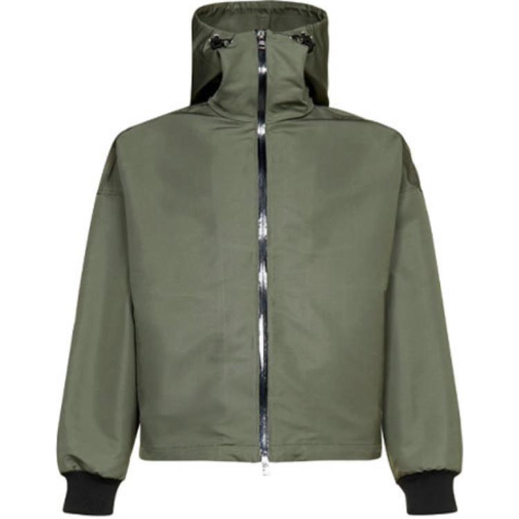 Alexander McQueen SS22 Green Solid Zip-Up Hoodie Jacket 678087-QSR77-3430