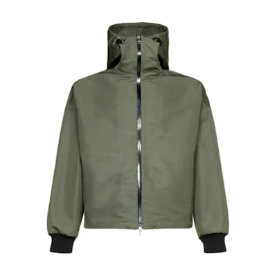 Alexander McQueen SS22 Green Solid Zip-Up Hoodie Jacket 678087-QSR77-3430