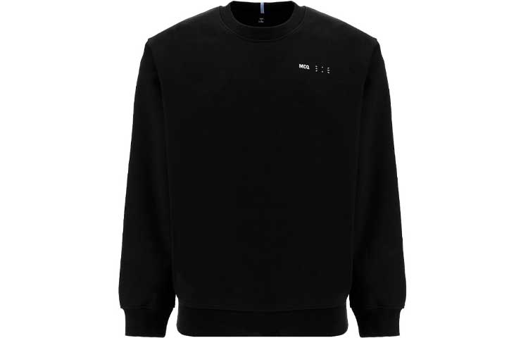 Alexander McQueen SS22 Logo Crewneck Sweatshirt Black 624832-RST93-1000