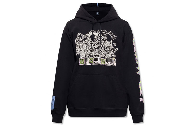 Alexander McQueen SS22 Logo Drawstring Hoodie Black 624727-RST90-1000