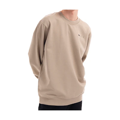 Alexander McQueen SS22 Logo Embroidered Long Sleeve Sweatshirt Pale Yellow 624832-RST93-2006
