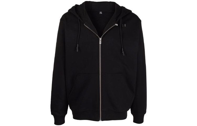 Alexander McQueen SS22 Logo Embroidered Zip Hoodie Sweatshirt Black 682830-RST93-1000