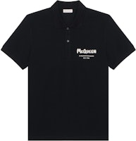 Alexander McQueen SS22 Logo Polo Shirt Black Short Sleeve Casual Tee 662551-QRX33-1000 Alexander McQueen SS22 Logo Polo Shirt Black Short Sleeve Casual Tee 662551-QRX33-1000