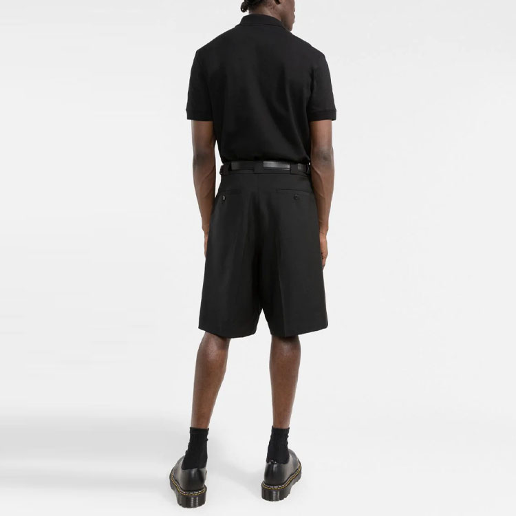 Shop 알렉산더 맥퀸 SS22 로고 폴로셔츠 블랙 반팔 캐주얼 티셔츠 662551-QRX33-1000