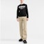 Lookbook 알렉산더 맥퀸 SS22 로고 프린트 블랙 맨즈 크루넥 스웻셔츠 688713-QSZ81-0901