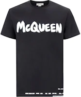 Alexander McQueen SS22 Logo Print Black Short Sleeve T-Shirt 622104-QSZ57-0901 Alexander McQueen SS22 Logo Print Black Short Sleeve T-Shirt 622104-QSZ57-0901