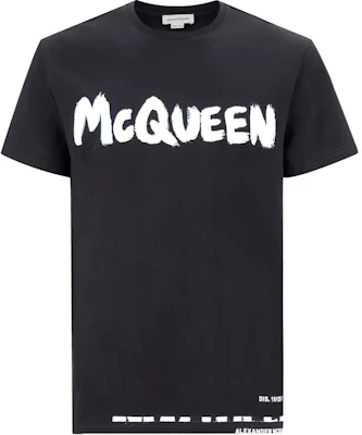 Alexander McQueen SS22 Logo Print Black Short Sleeve T-Shirt 622104-QSZ57-0901 Buy Alexander McQueen SS22 Logo Print Black Short Sleeve T-Shirt 622104-QSZ57-0901