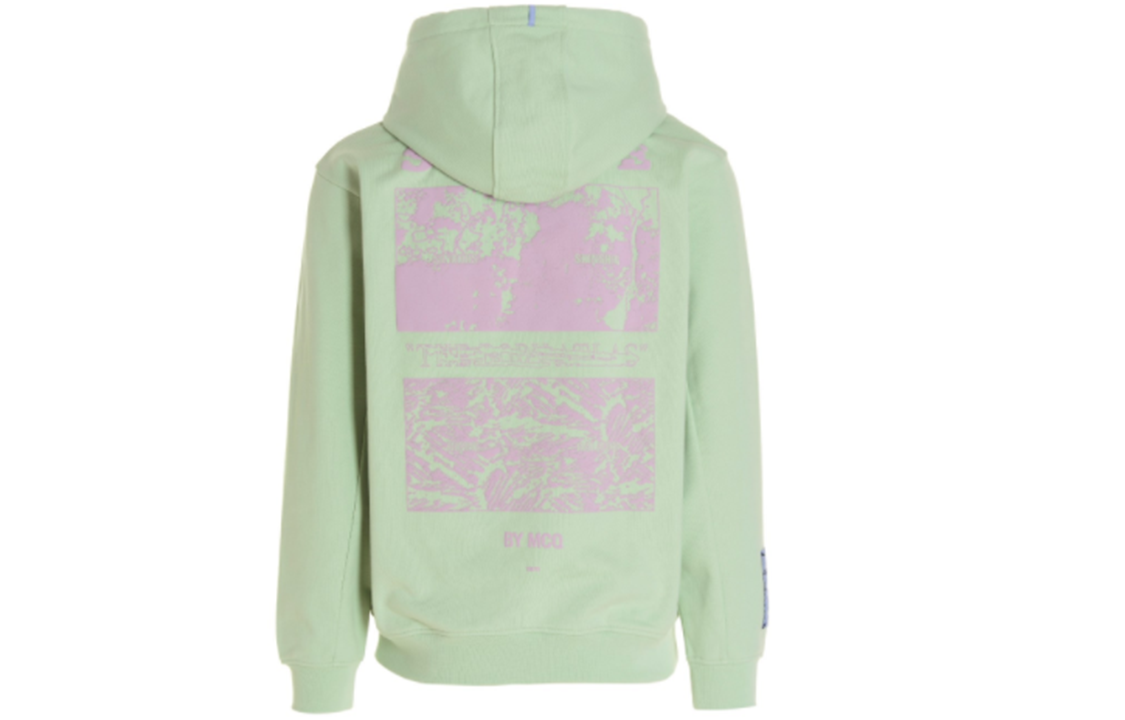 Alexander McQueen SS22 Logo Print Green Hoodie Long Sleeve 624727-RST84-3215