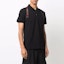 Shop 알렉산더 맥퀸 SS22 로고 스트랩 디테일 코튼 폴로 셔츠 블랙 625245-QSX33-1000